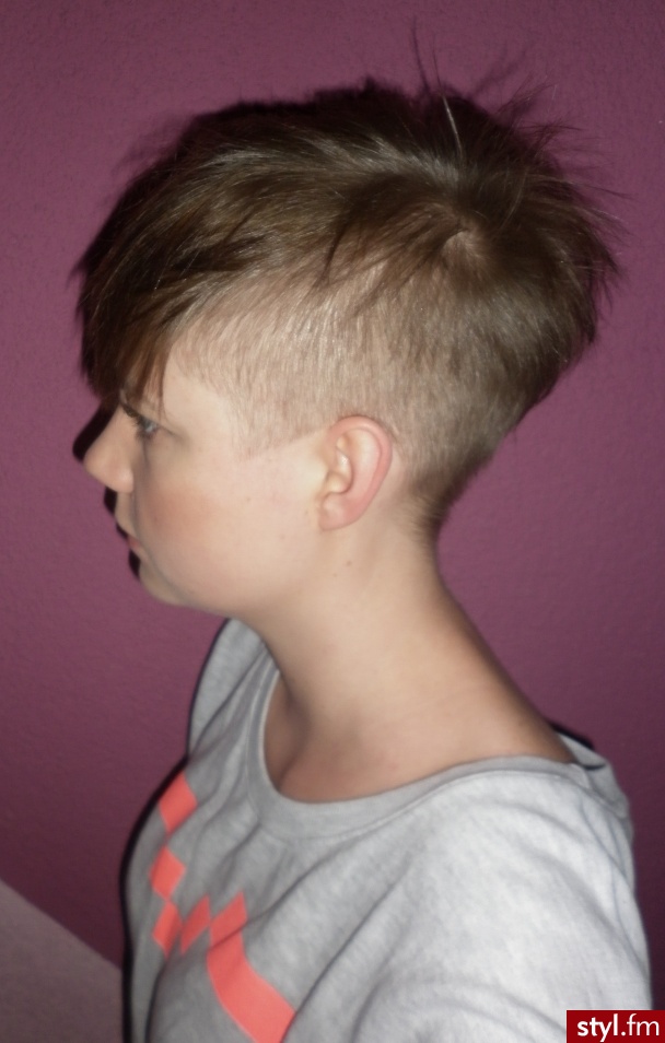 Blond Irokez damski Proste z grzywką Na co dzień Krótkie Fryzury