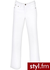 Bonprix Dżinsy biały 942919_356 Biały - Jeansy Spodnie Moda
