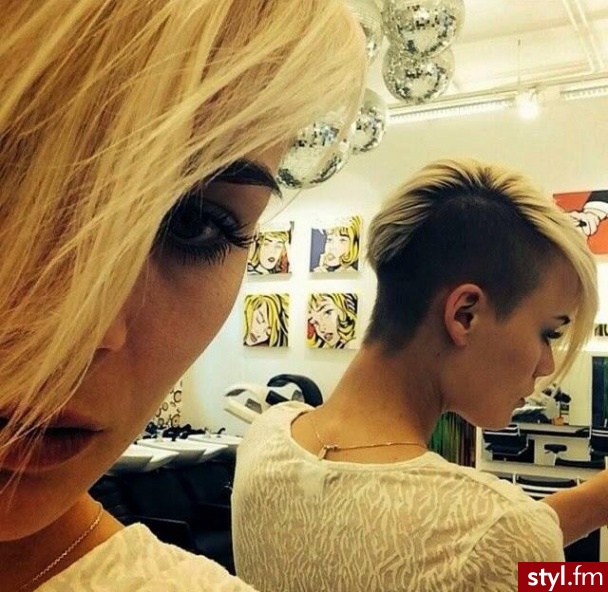 Blond Irokez damski Proste Na co dzień Krótkie Fryzury