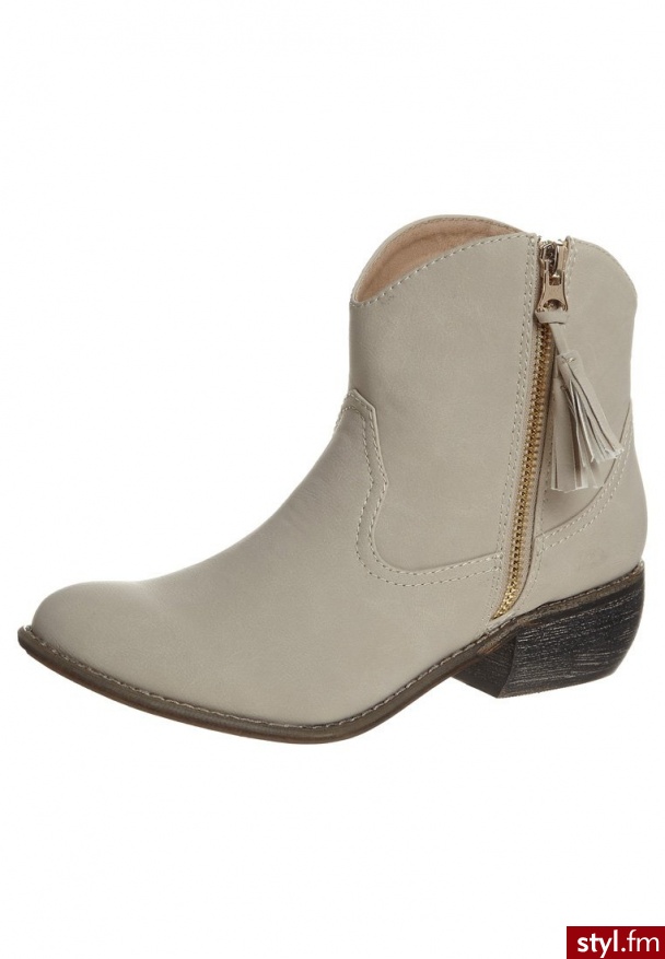 Even&Odd Botki kowbojki i motocyklowe beżowy (C1B11-370-36) - Botki Buty Moda