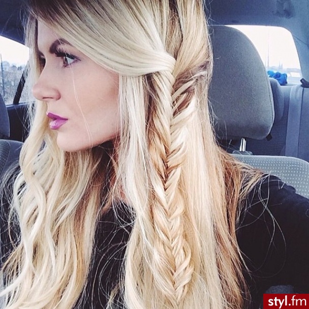 Blond Warkocze Kręcone Na co dzień Długie Fryzury