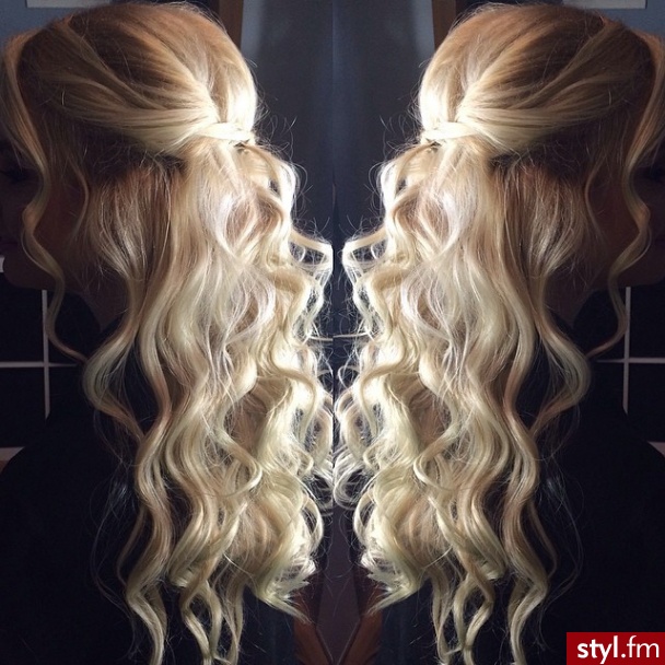Blond Upięcie Kręcone Na co dzień Długie Fryzury