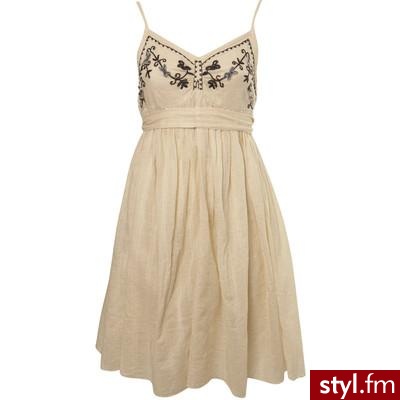 Cream Butterfly Dress** - Miss Selfridge - Polyvore. Pobrano ze strony: http://www.polyvore.com/cream_butterfly_dress/thing?id=21269325 - Pozostałe Ciuchy Moda