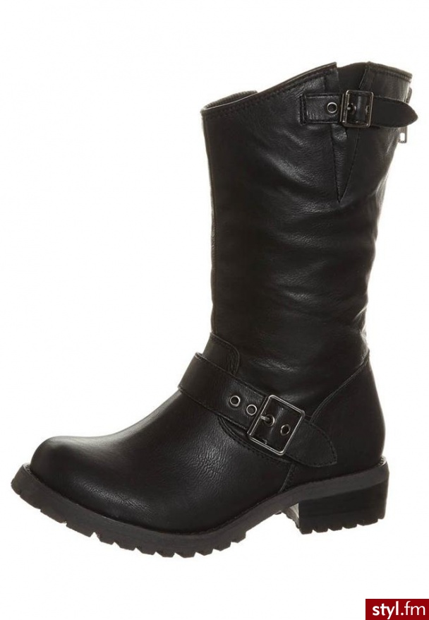 Duffy Botki kowbojki i motocyklowe czarny 97-09181 - Pozostałe Buty Moda