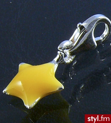 Gwiazdka Charms Żółta - Wisiorki Biżuteria Moda