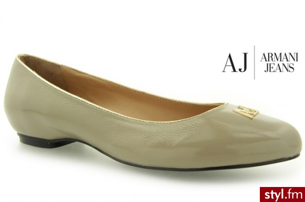 Armani Jeans BALERINY S5522 X7 GRIGIO - Balerinki Buty Moda