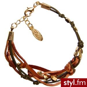 Ettika Copper Satin and Leather Combination Bracelet Ettika... - Polyvore. Pobrano ze strony: http://www.polyvore.com/ettika_copper_satin_leather_combination/thing?id=30357541#1301228471030 - Pozostałe Dodatki Moda