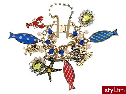 Bronsoletka pełna morskich przewieszek od Betsey Johnson - 154$ - Pozostałe Dodatki Moda