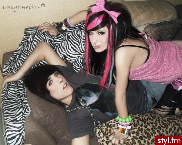 EMO Alternatywne Średnie Fryzury