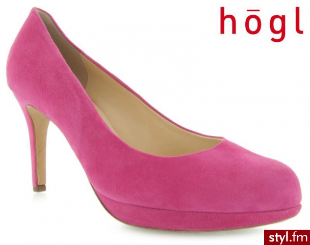 Hogl 8002 Samtkid-Ledar Pink - Szpilki Buty Moda