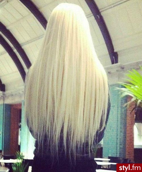 Blond Rozpuszczone Proste Na co dzień Długie Fryzury