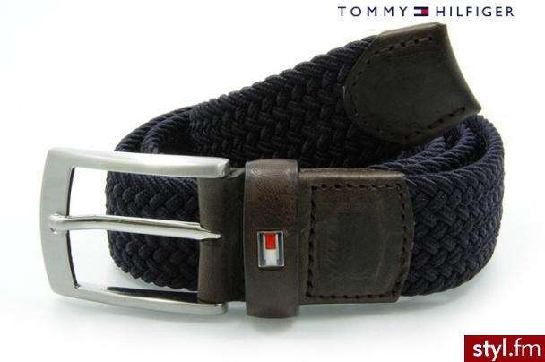 TOMMY HILFIGER ADAN NAVY BELT - Paski Dodatki Moda