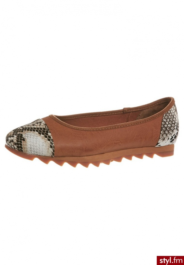MOS SUI Baleriny brązowy 131004 - Balerinki Buty Moda