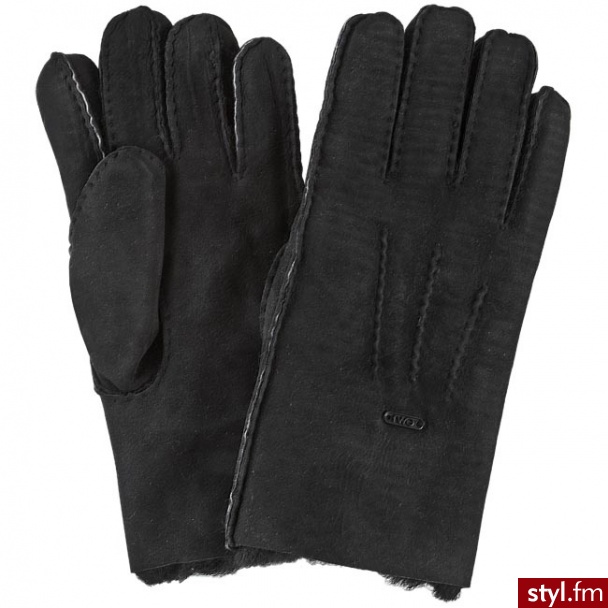 EMU Australia Rękawczki Męskie Dinner Plain Gloves Black Czarny - Emu Buty Moda