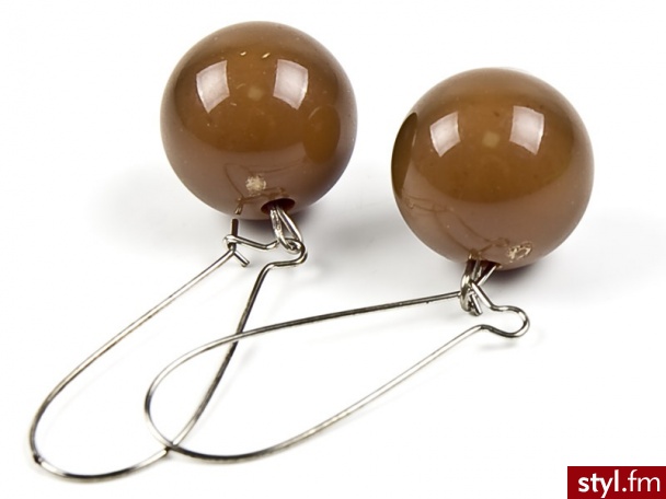 Iloko kolczyki brown ball K1-188 - Kolczyki Biżuteria Moda