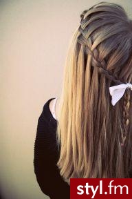 Blond Warkocze Proste Na co dzień Długie Fryzury
