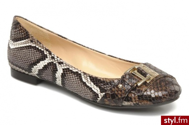 Guess BALERINKI GABIONA BY GUESS (Brązowy) - Balerinki Buty Moda