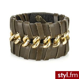 Oscar de la Renta 24-karat gold-plated chain-trimmed leather... - Polyvore. Pobrano ze strony: http://www.polyvore.com/oscar_de_la_renta_24-karat/thing?id=28871645 - Pozostałe Dodatki Moda