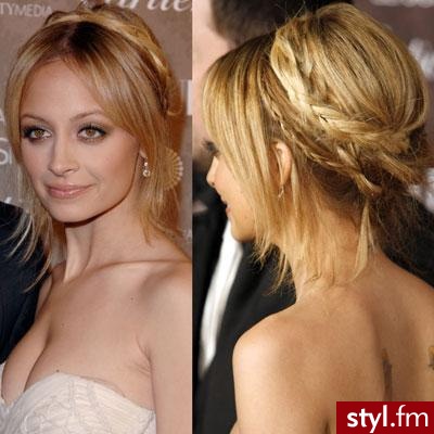 Bohemian updo - Blond Warkocze Kręcone Na co dzień Krótkie Fryzury