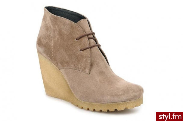 M PAR M PÓŁBUTY I BOTKI AGAR BY M PAR M (Beżowy) - Botki Buty Moda