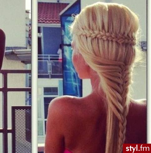 Blond Warkocze Proste Na co dzień Długie Fryzury