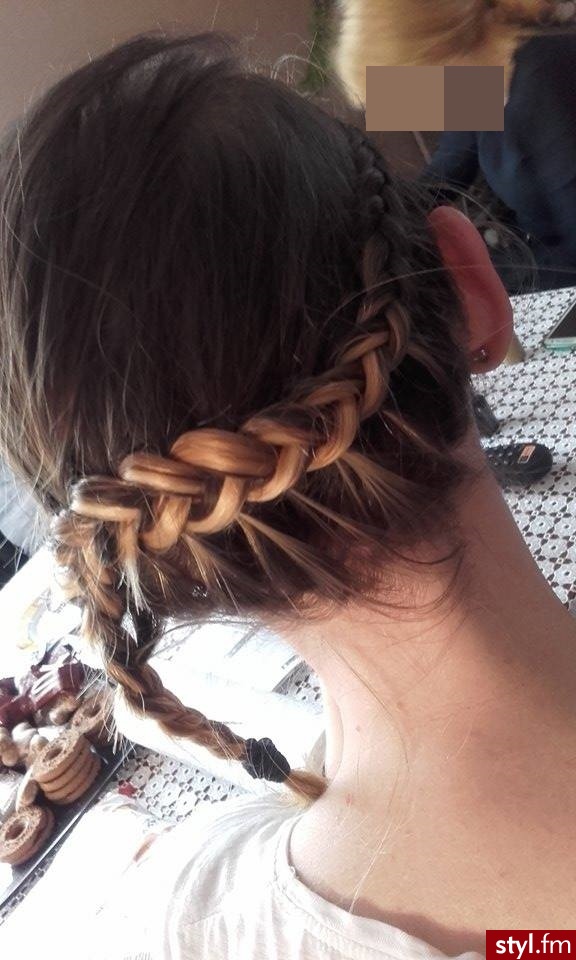 Blond Warkocze Proste Na co dzień Krótkie Fryzury