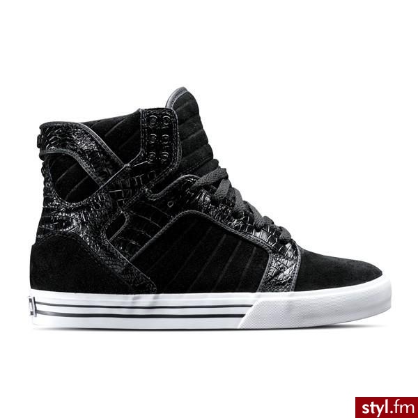 Supra Skytop Black Croc Suede - Pozostałe Buty Moda