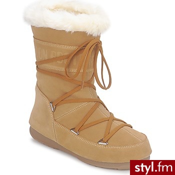 Moon Boot BUTY BUTTER MID BEŻ - Kozaki Buty Moda