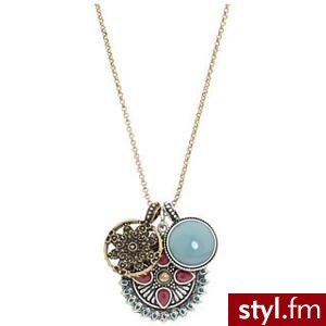 Lucky Brand - Arroyo Hondo Trio Necklace (Two Tone) - Jewelry - Polyvore. Pobrano ze strony: http://www.polyvore.com/lucky_brand_arroyo_hondo_trio/thing?id=16757907 - Pozostałe Dodatki Moda