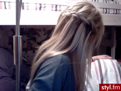 Blond Warkocze Proste Na co dzień Długie Fryzury