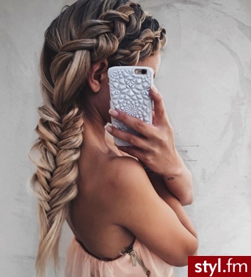 Blond Warkocze Proste Na co dzień Długie Fryzury