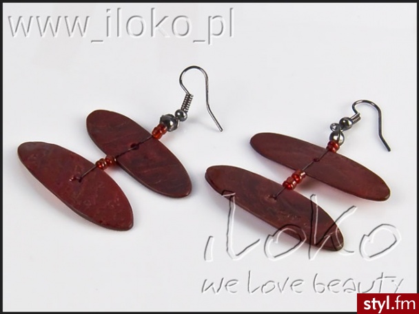 Iloko KOLCzYKI FILIPINY WOOD K1-370 - Kolczyki Biżuteria Moda