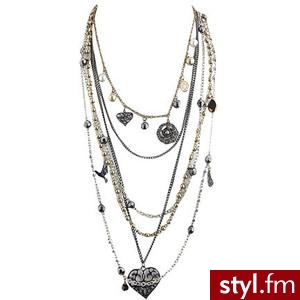 Multi Row Bead Heart Necklace - Oasis - Polyvore. Pobrano ze strony: http://www.polyvore.com/multi_row_bead_heart_necklace/thing?id=20944984 - Pozostałe Dodatki Moda
