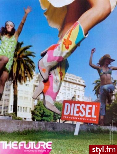 Tak kolorwych kozaków jeszcze nie widziałam ;) Diesel, limitowana seria. - Pozostałe Buty Moda