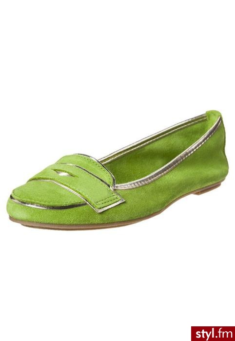 Pier One Baleriny zielony - Balerinki Buty Moda