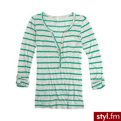 Luella Striped Henley - Polyvore. Pobrano ze strony: http://www.polyvore.com/luella_striped_henley/thing?id=16152441 - Pozostałe Ciuchy Moda