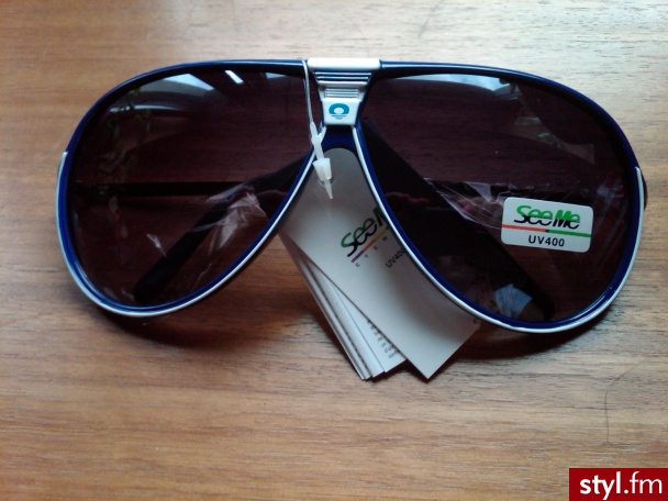 okulary unisex a la CARRERA. mam do sprzedania okulary unisex białe i granatowe. NOWE!!! - Misz-masz