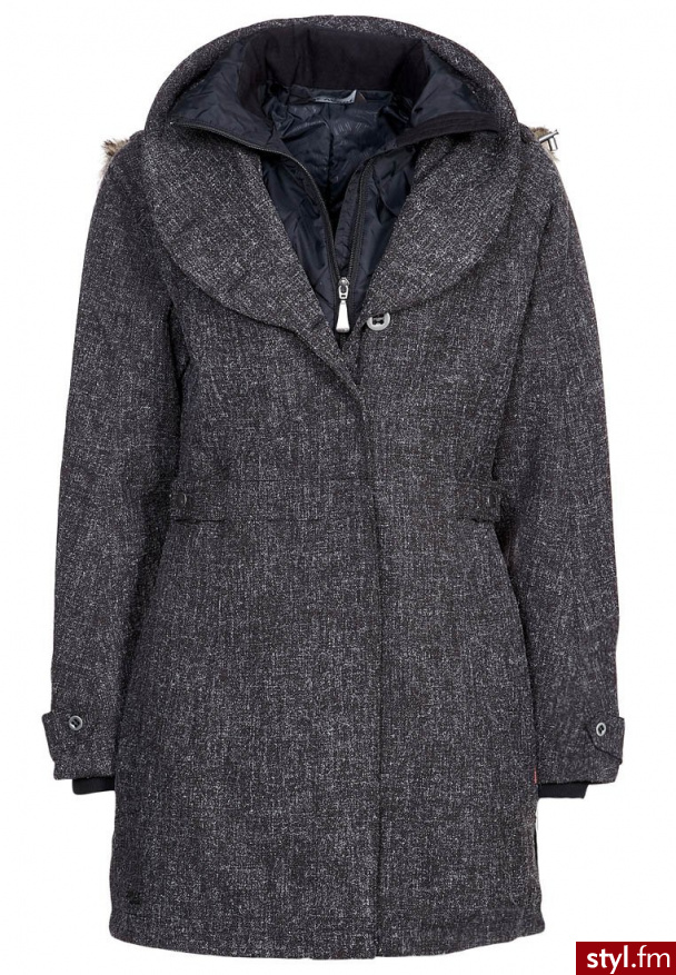 Vaude KALMARA Płaszcz zimowy czarny - Kurtki Okrycia Moda