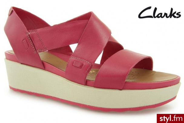 Clarks Resin Bangle Fuchsia Leather - Koturny Buty Moda