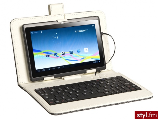 TRACER ETUI NA TABLET 7 '' WALKER BIAŁY KLAWIATURA MICRO USB (TRATOR43701) - Portfele i etui Dodatki Moda