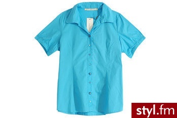 Studio Bluzka koszulowa rozpinana niebieska r. 52 (5904378155933) - Bluzki Ciuchy Moda