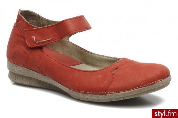 KHRIO BALERINKI PLUD BY (Czerwony) - Balerinki Buty Moda