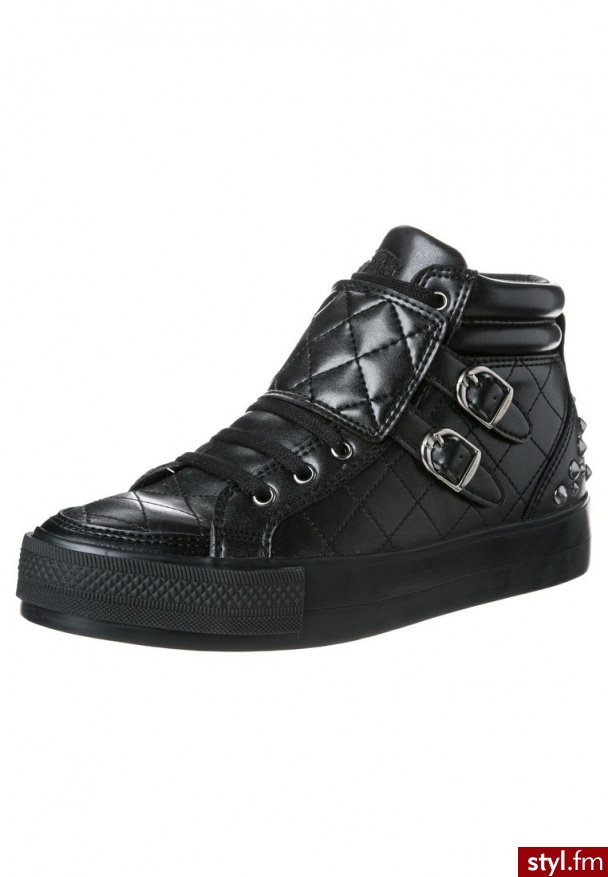 Buffalo Botki na koturnie czarny (3616-166) - Botki Buty Moda