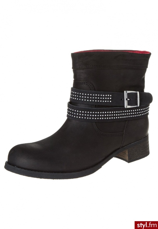 Shoot Botki kowbojki i motocyklowe czarny SH13635 - Pozostałe Buty Moda