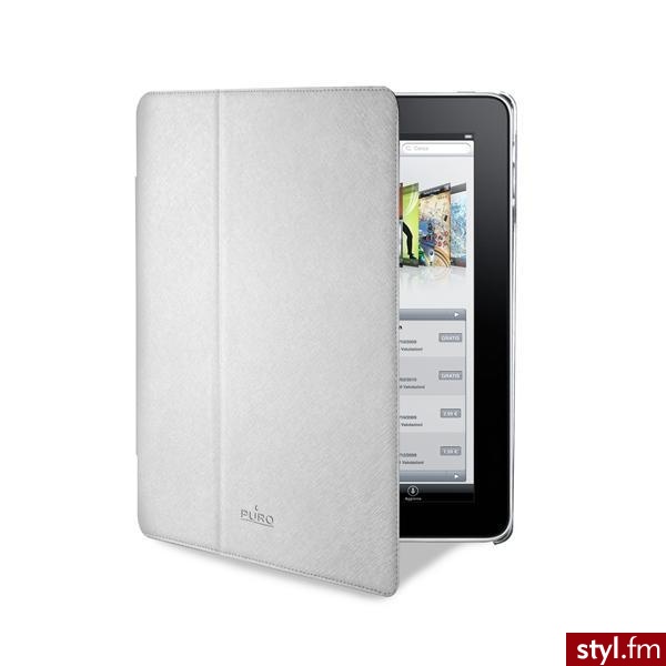 Etui PURO Booklet Cover do iPad 2/nowy iPad srebrne - Portfele i etui Dodatki Moda