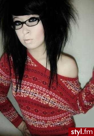 EMO Alternatywne Średnie Fryzury