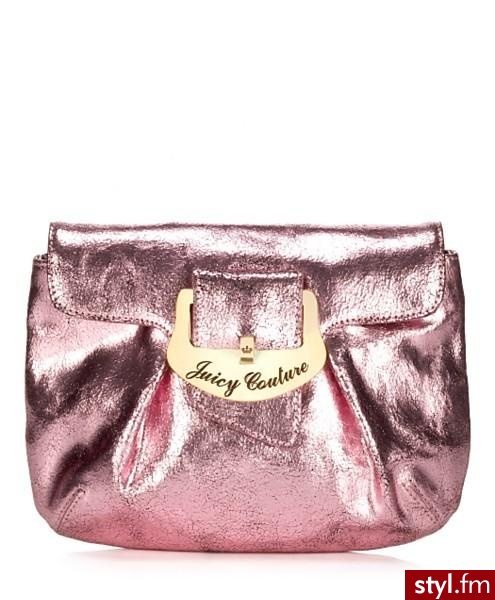 mała błyszcząca i bardzo modna kopertówka od Juicy Couture występuje także w kolorze srebrnym - cena: 155$ - Pozostałe Torebki Moda