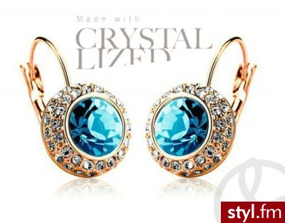 Japan Style SWAROVSKI-KOLCzYKI KATE MIDLETTON 18KGP EAB0-39117 - Kolczyki Biżuteria Moda