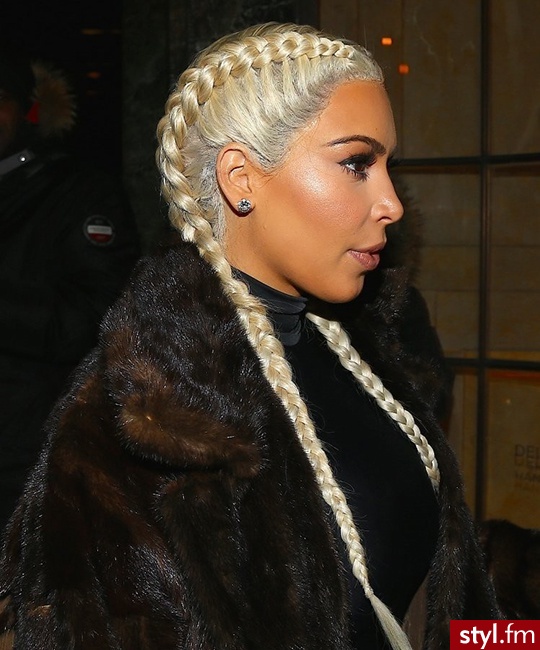 Blond Warkocze Proste Fryzury gwiazd Długie Fryzury
