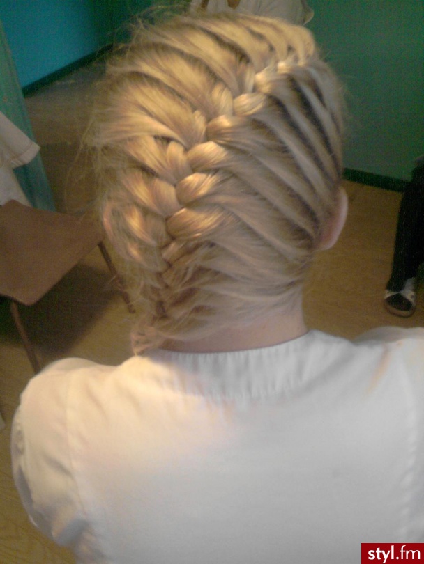 Blond Warkocze Proste Na co dzień Średnie Fryzury